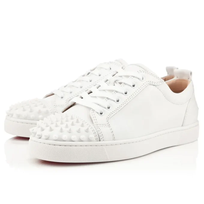 Louis Junior Spikes – Sneakersy – skóra cielęca i kolce – białe – męskie Louis Junior Spikes – Sneakersy – skóra cielęca i kolce – białe – męskie