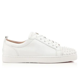 Louis Junior Spikes – Sneakersy – skóra cielęca i kolce – białe – męskie Louis Junior Spikes – Sneakersy – skóra cielęca i kolce – białe – męskie