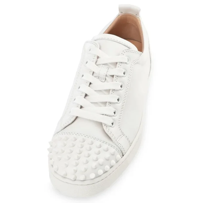 Louis Junior Spikes – Sneakersy – skóra cielęca i kolce – białe – męskie Louis Junior Spikes – Sneakersy – skóra cielęca i kolce – białe – męskie