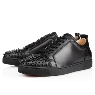 Louis Junior Spikes – Sneakersy – skóra cielęca i kolce – czarne – męskie Louis Junior Spikes – Sneakersy – skóra cielęca i kolce – czarne – męskie