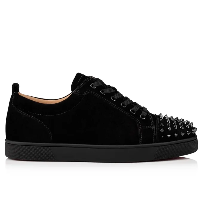 Louis Junior Spikes – Sneakersy – zamsz cielęcy – czarny – męskie Louis Junior Spikes – Sneakersy – zamsz cielęcy – czarny – męskie