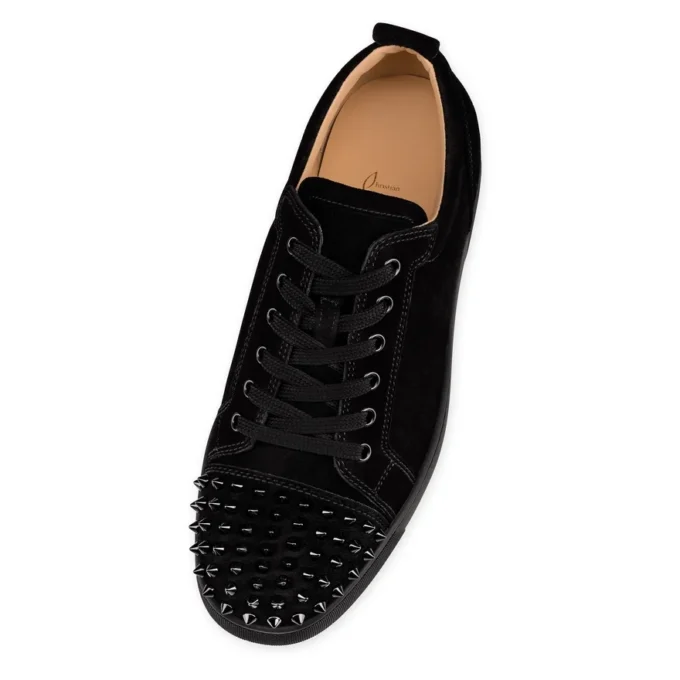 Louis Junior Spikes – Sneakersy – zamsz cielęcy – czarny – męskie Louis Junior Spikes – Sneakersy – zamsz cielęcy – czarny – męskie