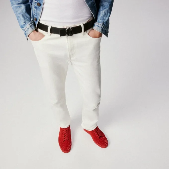 Louis Junior Spikes – Sneakersy – zamsz cielęcy i kolce – Loubi – mężczyźni