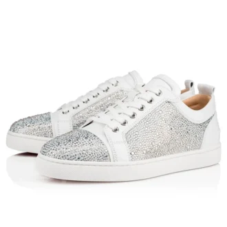 Louis Junior Strass – niskie Sneakersy – zamsz i cyrkonie – srebrne – męskie Louis Junior Strass – niskie Sneakersy – zamsz i cyrkonie – srebrne – męskie