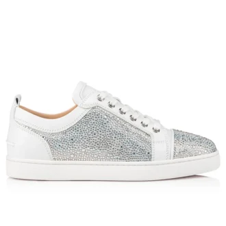 Louis Junior Strass – niskie Sneakersy – zamsz i cyrkonie – srebrne – męskie Louis Junior Strass – niskie Sneakersy – zamsz i cyrkonie – srebrne – męskie