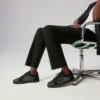 Louis Junior Strass – Sneakersy – zamsz cielęcy i cyrkonie – czarne – męskie Louis Junior Strass – Sneakersy – zamsz cielęcy i cyrkonie – czarne – męskie