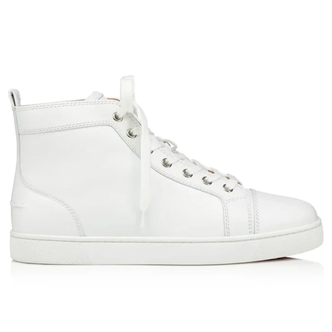 Louis – wysokie Sneakersy – skóra cielęca – białe – męskie Louis – wysokie Sneakersy – skóra cielęca – białe – męskie