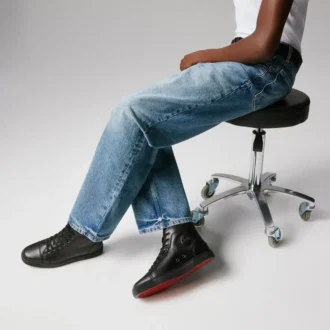 Louis – wysokie Sneakersy – skóra cielęca – czarne – męskie Louis – wysokie Sneakersy – skóra cielęca – czarne – męskie
