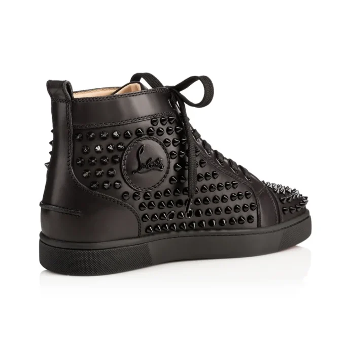 Louis – wysokie Sneakersy – skóra cielęca i kolce – czarne – męskie Louis – wysokie Sneakersy – skóra cielęca i kolce – czarne – męskie