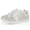 Louiseperla – Sneakersy – satyna krepowa, skóra cielęca, cyrkonie i perełki – białe – damskie Louiseperla – Sneakersy – satyna krepowa, skóra cielęca, cyrkonie i perełki – białe – damskie