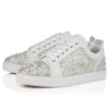 Louperla Jr – Sneakersy – satyna krepowa, skóra cielęca, cyrkonie i perełki – białe – męskie Louperla Jr – Sneakersy – satyna krepowa, skóra cielęca, cyrkonie i perełki – białe – męskie