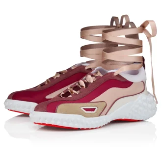 Mara Open – Sneakersy – skóra cielęca i jedwabna taft – Palacy – damskie Mara Open – Sneakersy – skóra cielęca i jedwabna taft – Palacy – damskie