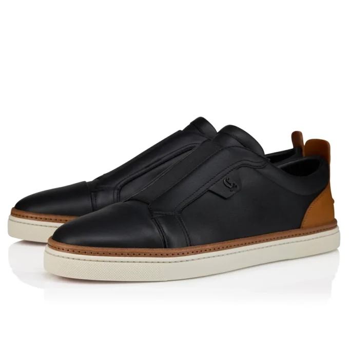 Marcontonio – Sneakersy – skóra cielęca – czarne – męskie