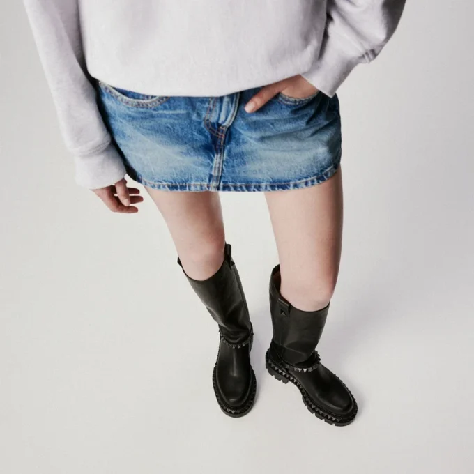 Marinetta Pyraclou – buty – woskowana skóra cielęca – czarne – damskie Marinetta Pyraclou – buty – woskowana skóra cielęca – czarne – damskie