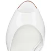 Me Dolly – klapki na obcasie 100 mm – lakierowana skóra cielęca – Bianco – damskie Me Dolly – klapki na obcasie 100 mm – lakierowana skóra cielęca – Bianco – damskie
