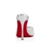 Me Dolly Strass – klapki na 100 mm – zamsz i cyrkonie – srebrne Me Dolly Strass – klapki na 100 mm – zamsz i cyrkonie – srebrne
