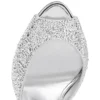 Me Dolly Strass – klapki na 100 mm – zamsz i cyrkonie – srebrne Me Dolly Strass – klapki na 100 mm – zamsz i cyrkonie – srebrne