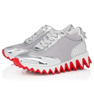 Mini Shark – Sneakersy do biegania – skóra cielęca – srebrne – dzieci Mini Shark – Sneakersy do biegania – skóra cielęca – srebrne – dzieci