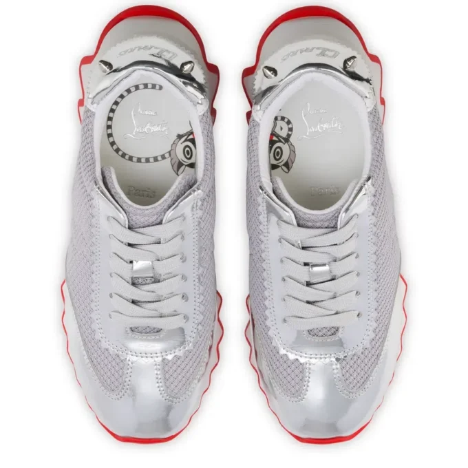 Mini Shark – Sneakersy do biegania – skóra cielęca – srebrne – dzieci Mini Shark – Sneakersy do biegania – skóra cielęca – srebrne – dzieci