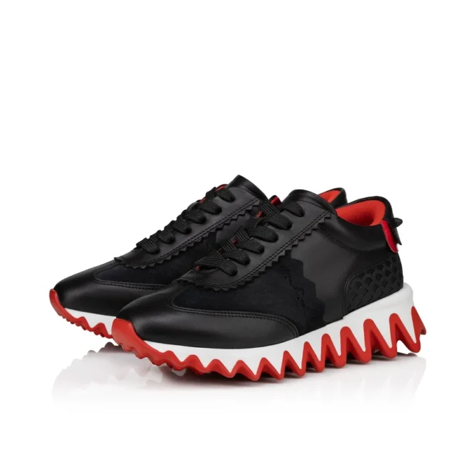 Mini Shark – Sneakersy – skóra cielęca, zamsz i lakierowana skóra cielęca – czarne – dzieci Mini Shark – Sneakersy – skóra cielęca, zamsz i lakierowana skóra cielęca – czarne – dzieci