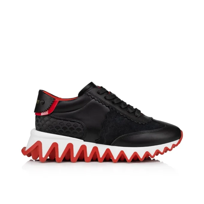Mini Shark – Sneakersy – skóra cielęca, zamsz i lakierowana skóra cielęca – czarne – dzieci Mini Shark – Sneakersy – skóra cielęca, zamsz i lakierowana skóra cielęca – czarne – dzieci