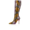 Miss Z Botta – buty na obcasie 100 mm – skóra pytona z efektem gradientu – kolor Rhapsody Yellow – damskie Miss Z Botta – buty na obcasie 100 mm – skóra pytona z efektem gradientu – kolor Rhapsody Yellow – damskie