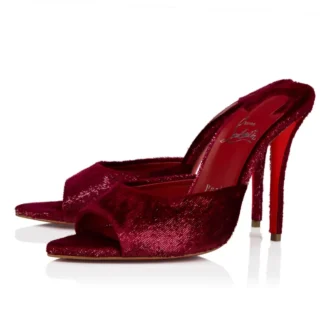 Miss Z Mule – klapki na obcasie 100 mm – aksamit – Fever – damskie