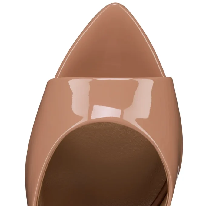 Miss Z Mule – klapki na obcasie 100 mm – lakierowana skóra cielęca – kolor różowy – damskie Miss Z Mule – klapki na obcasie 100 mm – lakierowana skóra cielęca – kolor różowy – damskie