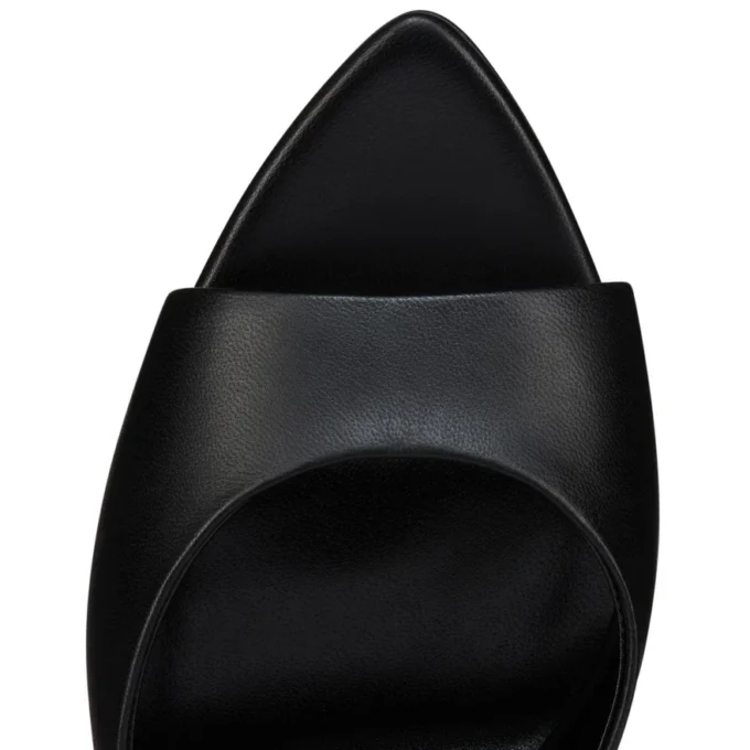 Miss Z Mule – klapki na obcasie 100 mm – skóra jagnięca nappa – czarne – damskie Miss Z Mule – klapki na obcasie 100 mm – skóra jagnięca nappa – czarne – damskie
