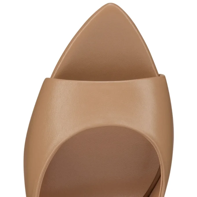 Miss Z Mule – klapki na obcasie 100 mm – skóra nappa jagnięca – kolor Blush – damskie Miss Z Mule – klapki na obcasie 100 mm – skóra nappa jagnięca – kolor Blush – damskie