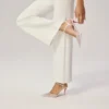 Miss Z Riviera Strass – czółenka na paskach z obcasem 80 mm – siateczka, skóra nappa i perły – Bianco – damskie