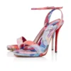 Miss Z Sandal Queen – sandały na rzemykach o wysokości 120 mm – chińska tkanina z nadrukiem piwonii – wielokolorowe – damskie Miss Z Sandal Queen – sandały na rzemykach o wysokości 120 mm – chińska tkanina z nadrukiem piwonii – wielokolorowe – damskie