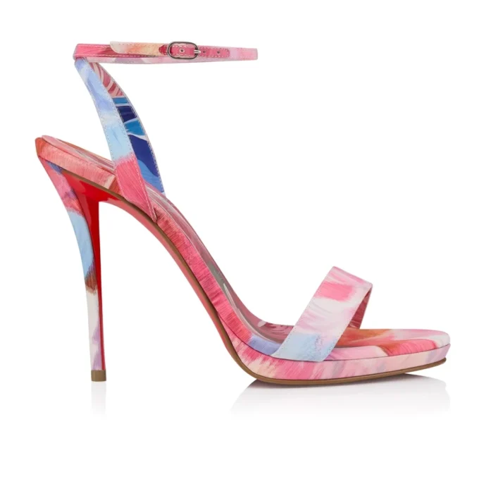 Miss Z Sandal Queen – sandały na rzemykach o wysokości 120 mm – chińska tkanina z nadrukiem piwonii – wielokolorowe – damskie Miss Z Sandal Queen – sandały na rzemykach o wysokości 120 mm – chińska tkanina z nadrukiem piwonii – wielokolorowe – damskie