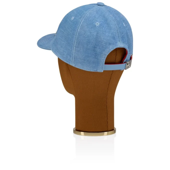 Mooncrest Cl Ac – czapka baseballowa – skóra cielęca i płótno – Ceruleo Mooncrest Cl Ac – czapka baseballowa – skóra cielęca i płótno – Ceruleo