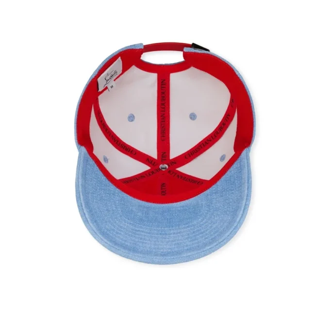 Mooncrest Cl Ac – czapka baseballowa – skóra cielęca i płótno – Ceruleo Mooncrest Cl Ac – czapka baseballowa – skóra cielęca i płótno – Ceruleo