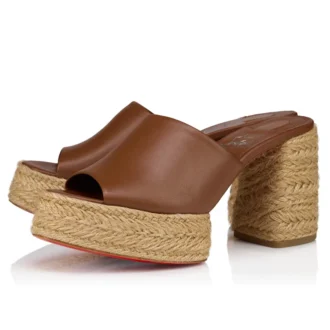 Mule Calakala – 85 mm – skóra jagnięca nappa – Cuoio – damskie Mule Calakala – 85 mm – skóra jagnięca nappa – Cuoio – damskie