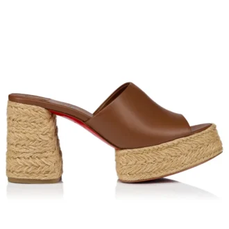 Mule Calakala – 85 mm – skóra jagnięca nappa – Cuoio – damskie Mule Calakala – 85 mm – skóra jagnięca nappa – Cuoio – damskie