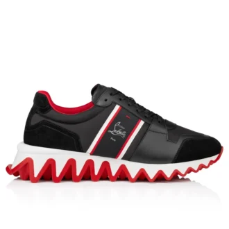 Nastroshark – Sneakersy do biegania – skóra cielęca i tkanina – czarne – męskie
