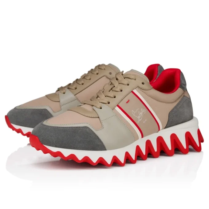 Nastroshark – Sneakersy – skóra cielęca i tkanina – wersja Saharienne – mężczyźni Nastroshark – Sneakersy – skóra cielęca i tkanina – wersja Saharienne – mężczyźni