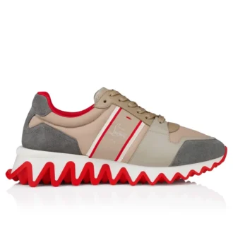 Nastroshark – Sneakersy – skóra cielęca i tkanina – wersja Saharienne – mężczyźni