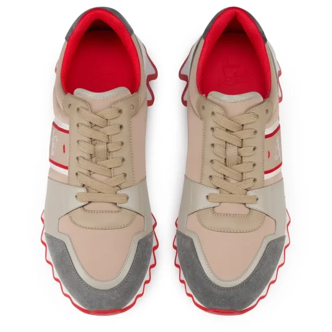 Nastroshark – Sneakersy – skóra cielęca i tkanina – wersja Saharienne – mężczyźni Nastroshark – Sneakersy – skóra cielęca i tkanina – wersja Saharienne – mężczyźni