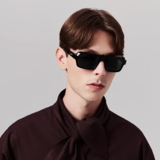 Nasze okulary przeciwsłoneczne Georges Lb0027 – acetat – błyszcząca czerń