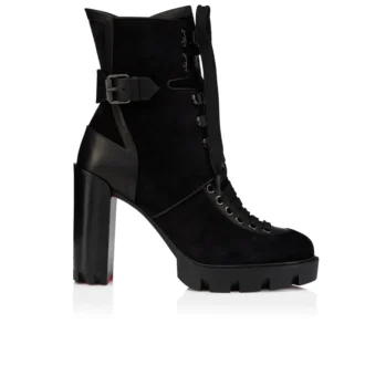 New Macademia – niskie buty na obcasie 100 mm – zamsz cielęcy – czarne – damskie New Macademia – niskie buty na obcasie 100 mm – zamsz cielęcy – czarne – damskie