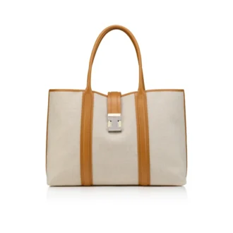 Nox – torba Typu Tote – płótno lniane – naturalna