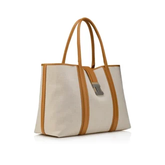 Nox – torba Typu Tote – płótno lniane – naturalna