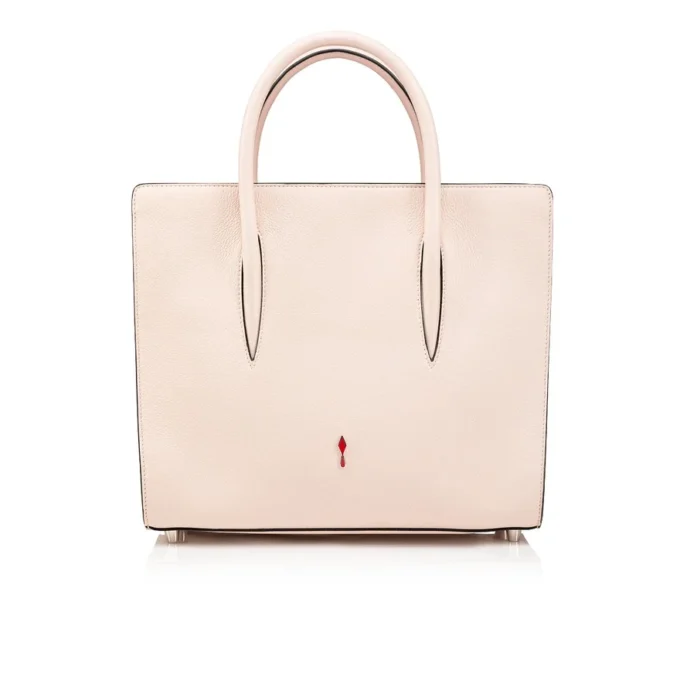 Paloma Medium – torebka z uchwytem na górze – ziarnista skóra cielęca i kolce w stylu Louboutin – Leche Paloma Medium – torebka z uchwytem na górze – ziarnista skóra cielęca i kolce w stylu Louboutin – Leche
