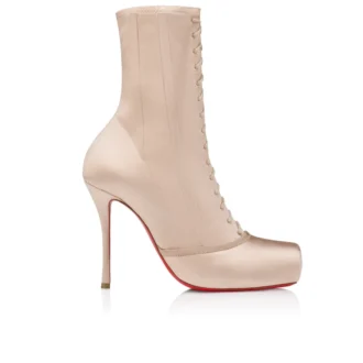 Pavlova Booty – niskie buty 100 mm – satyna krepowa – kolor różowy – damskie Pavlova Booty – niskie buty 100 mm – satyna krepowa – kolor różowy – damskie