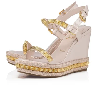Pyraclou – espadryle na 110 mm – lakierowana skóra cielęca – Leche – damskie Pyraclou – espadryle na 110 mm – lakierowana skóra cielęca – Leche – damskie