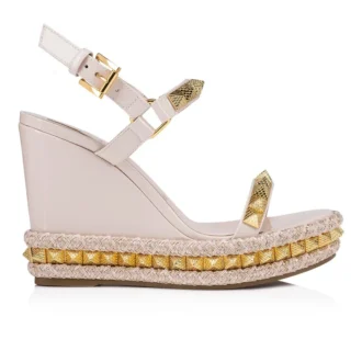 Pyraclou – espadryle na 110 mm – lakierowana skóra cielęca – Leche – damskie Pyraclou – espadryle na 110 mm – lakierowana skóra cielęca – Leche – damskie