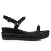 Pyraclou – espadryle na 60 mm koturnie – lakierowana skóra cielęca – czarne – damskie Pyraclou – espadryle na 60 mm koturnie – lakierowana skóra cielęca – czarne – damskie